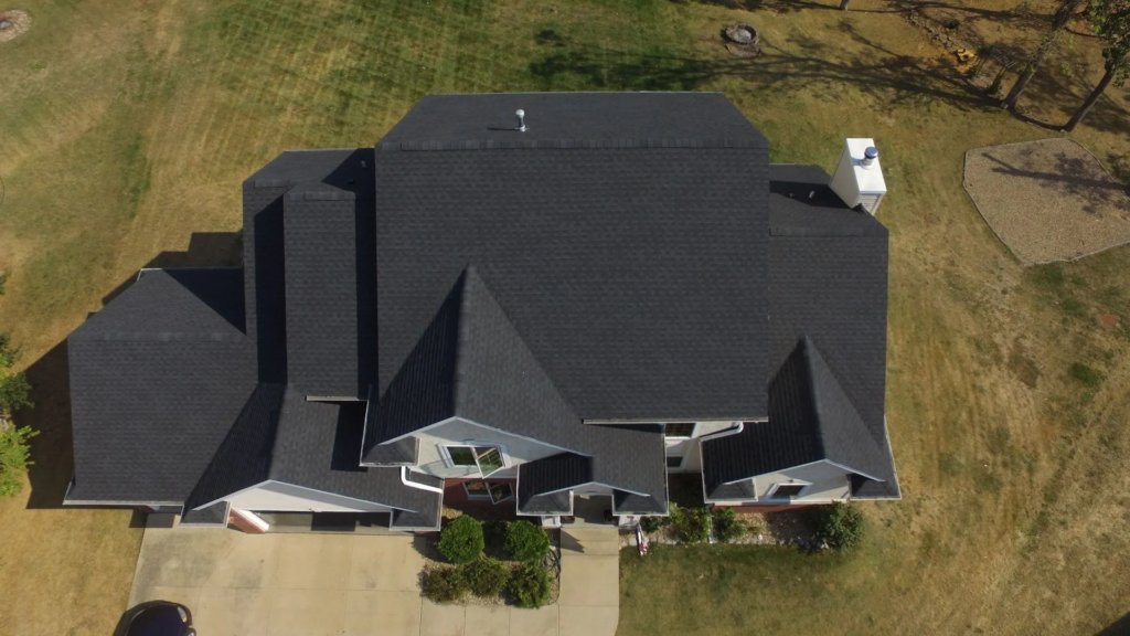 New asphalt shingle roof installed during Roofing Services in Cedar Rapids